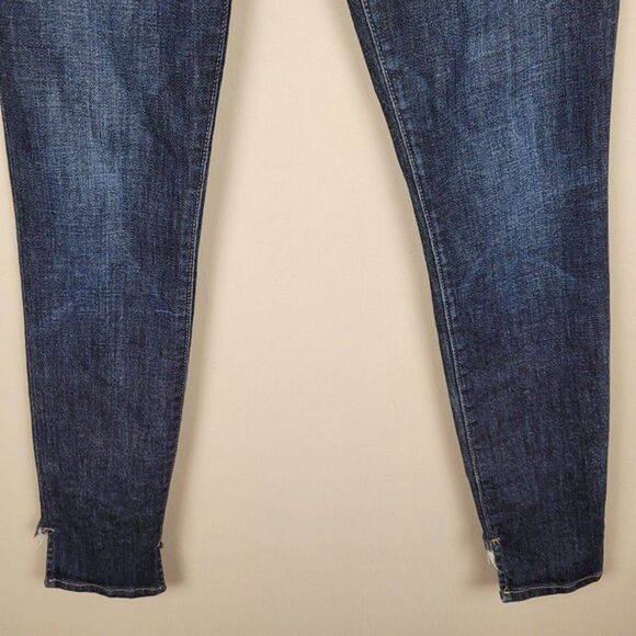 FRAME Size 27 Le Skinny De Jeanne Jeans Crown Heights Dark Blue Step Hem - Picture 4 of 12